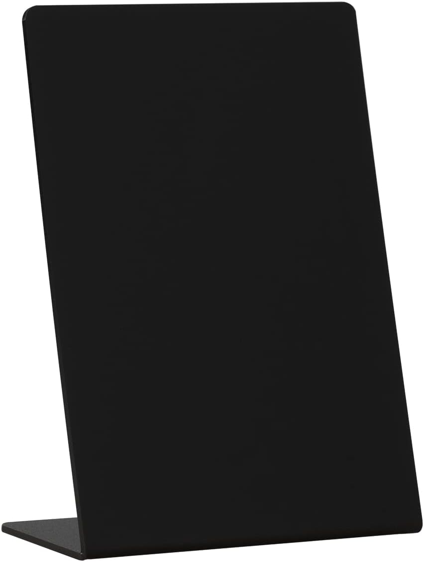 A6 Kreidetafel-aufsteller – 1 Stück – Robustes Polystyrol – Glatte Oberfläche Für Einfaches Beschreiben – Restaurant, Hochzeit, Party – A6-format, Schwarz