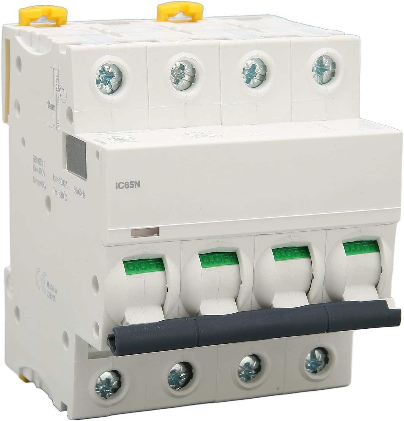 Miniatur-leistungsschalter 4p 400v - 20a - C-kennlinie - Überlast- Und Kurzschlussschutz - Industrieeinsatz
