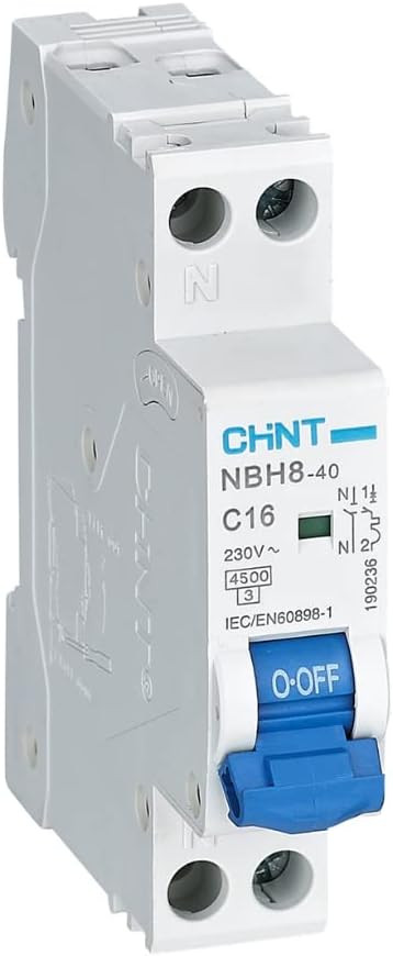 16-a-thermomagnetischer Leitungsschutzschalter – 1p+n – Kennlinie C – 4,5 Ka – Din-schiene – Schutzschaltung
