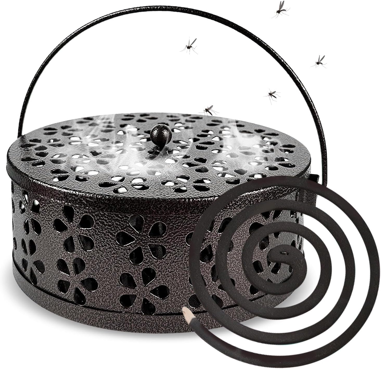 Anti-mücken-spiralhalter – 1 Stück – Schmiedeeisen – Brandschutz – Für Zuhause, Camping Und Garten – Bronze
