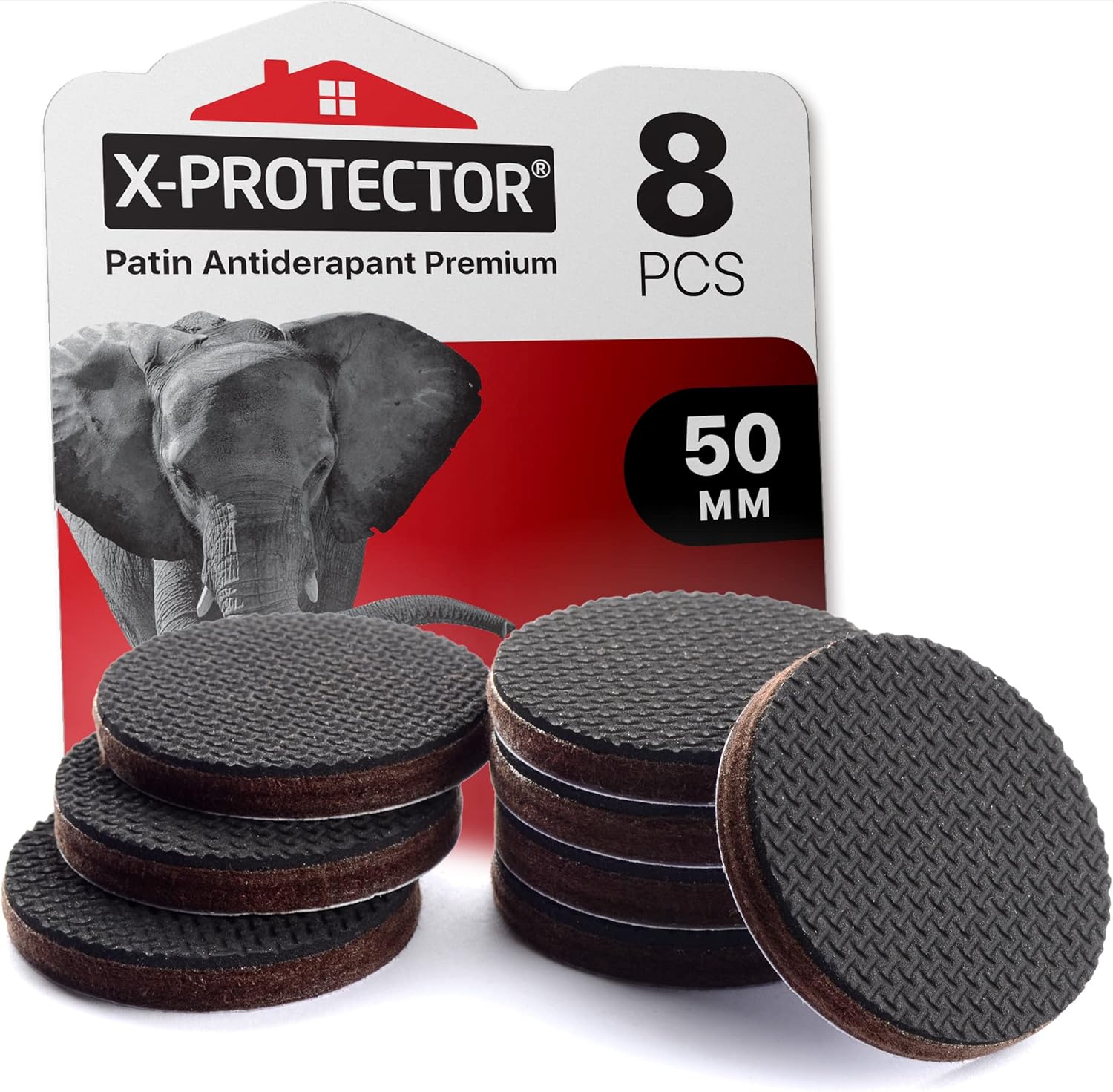 Rutschfeste Pads – 8er-set – 50 Mm Gummi Und Filz – Bodenschutz Und Möbelbefestigung – Für Wohn- Und Schlafzimmer