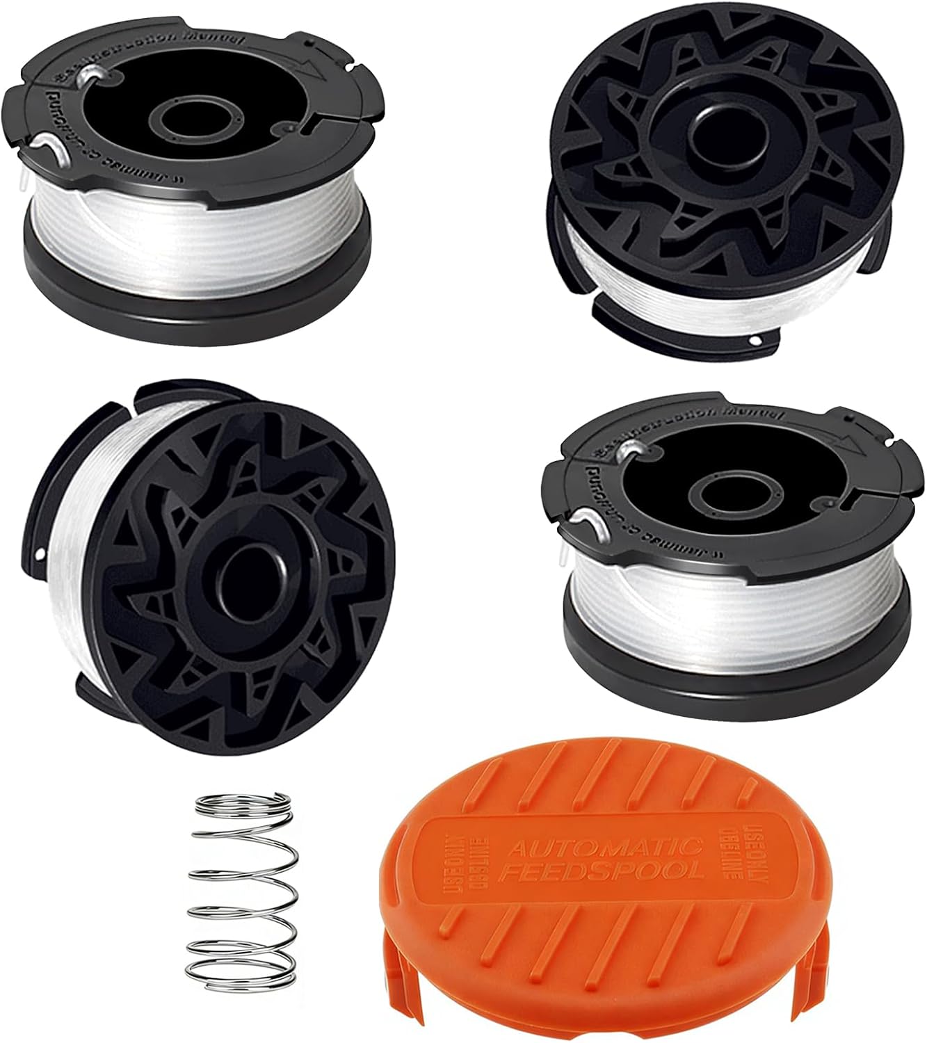 4 Spulen Nylonfaden – Kompatibel Mit Black+decker – Selbstzuführungssystem – Für Garten-freischneider – 9,14 M X 1,65 Mm