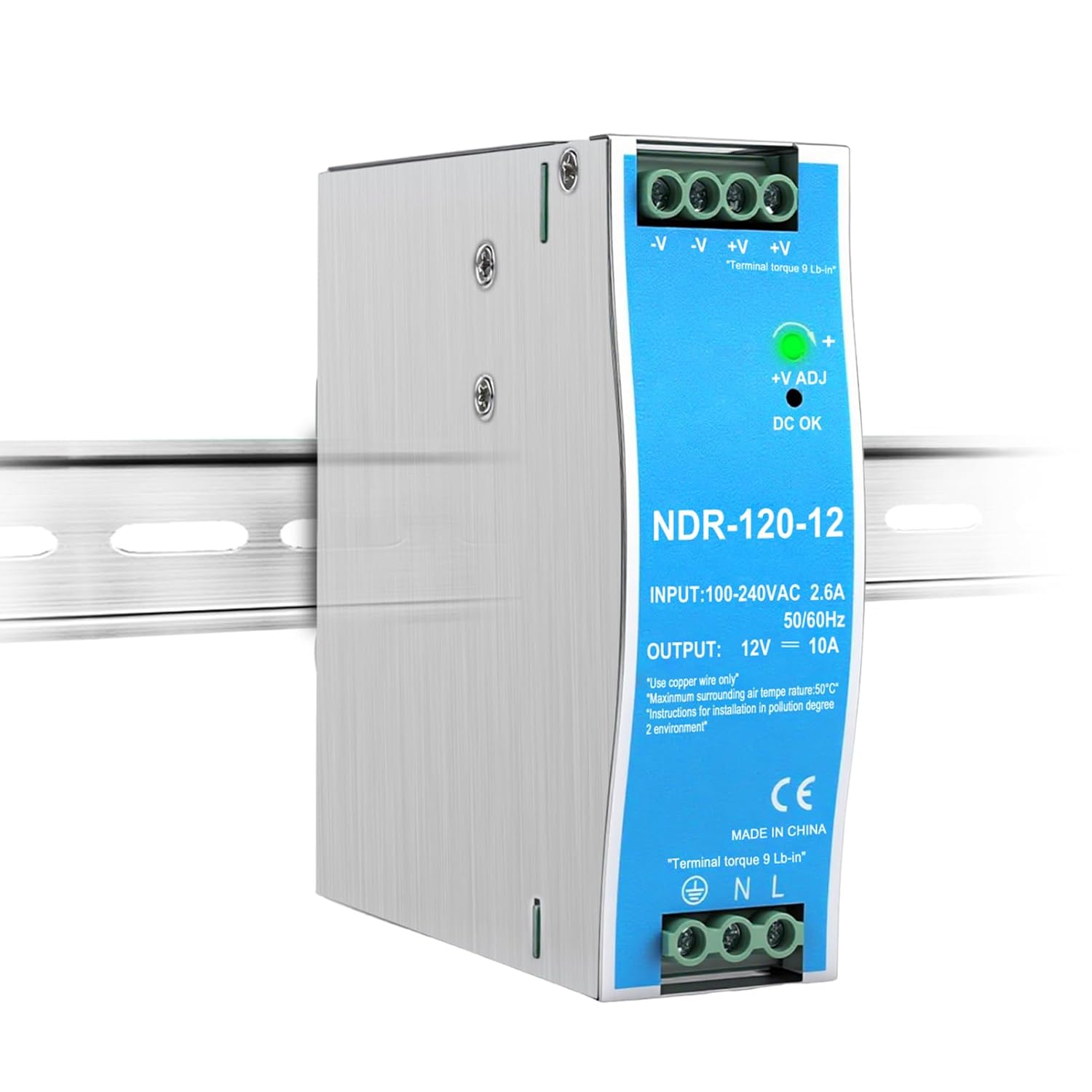12v 10a 120w Din-schienen-netzteil, Metallgehäuse, Stabile Ac/dc-wandlung Für Industrielle Automatisierung Und Schaltschränke