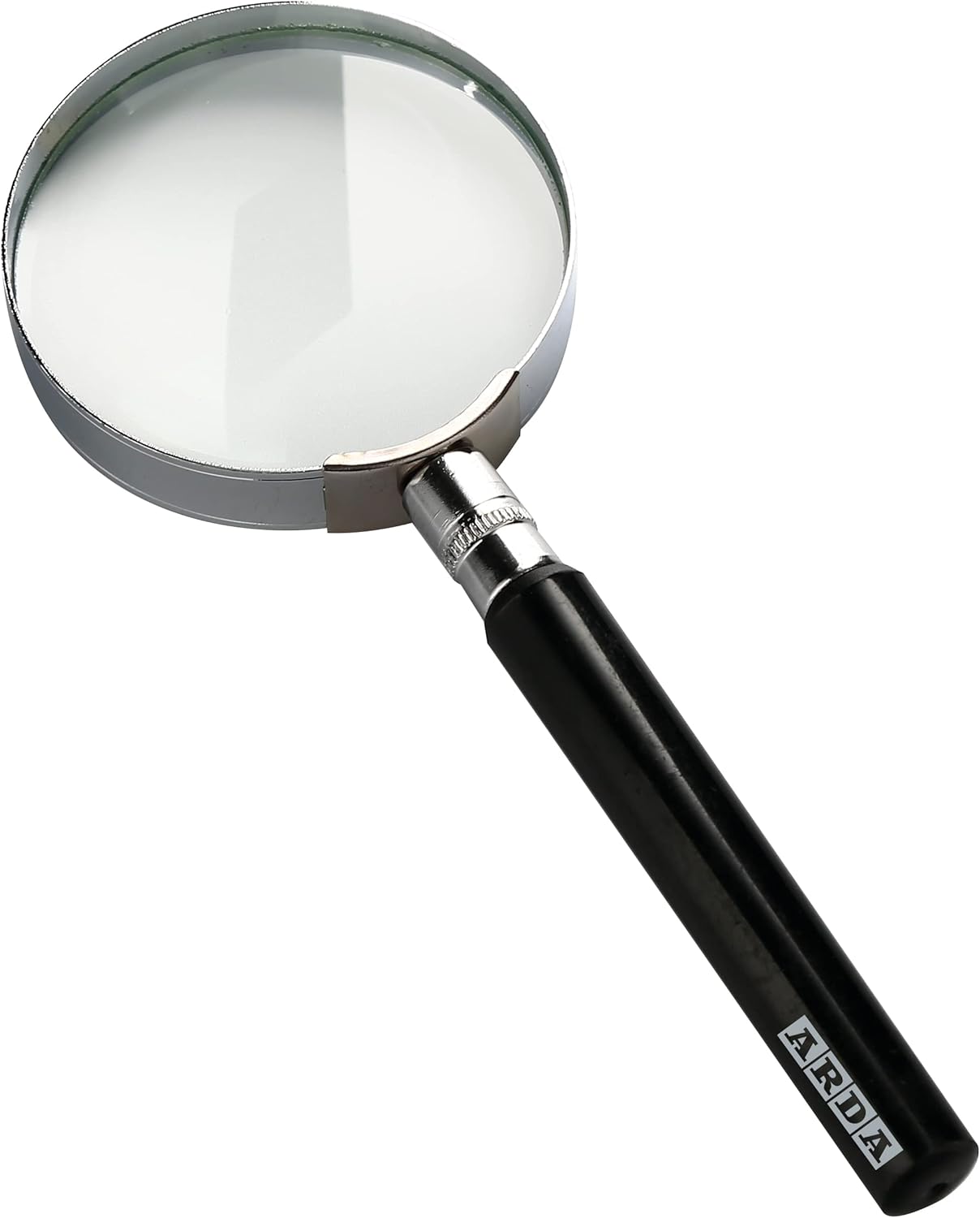 Taschenlupe – 1 Stück – Glas Und Verchromtes Metall – 3-fache Vergrößerung, 50 Mm Durchmesser – Zum Lesen, Basteln Und Sammeln – Silber