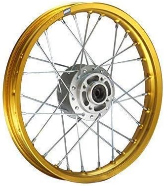 Pitbike/dirtbike/cross – 14" Eloxierte Aluminiumfelge, Gold Vorne
