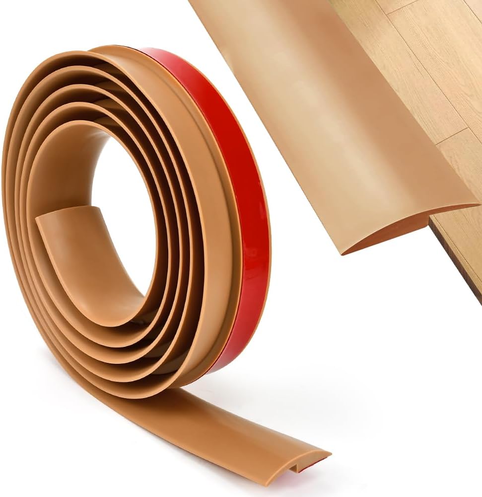 2 M Pvc-übergangsleiste – Braunes, Selbstklebendes Profil – Boden- Und Teppichschutz – Ideal Für Wohnräume