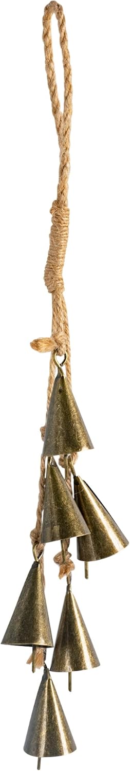 Windspiel – 6 Glocken – Bronze – Handgefertigt – Tür- Und Gartenschutz – 31 Cm
