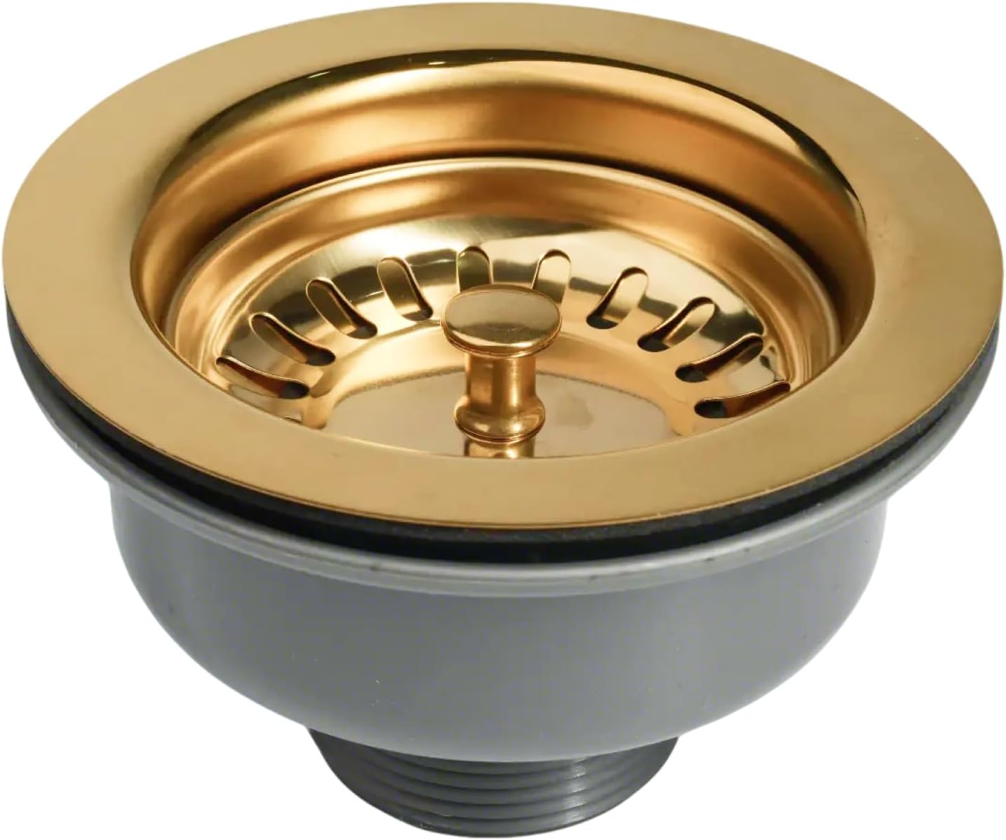 Spülbeckenablauf Aus Goldfarbenem Edelstahl – 1 Stück – Edelstahl 304 Und Abs – Ablauf Ohne Überlauf – Standardküche – 114 Mm