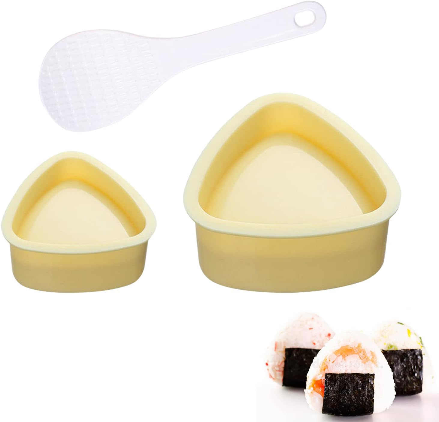 Dreieckige Sushi-form, Bento-onigiri-reisbällchenform, Dreieckige Sushi-form Mit Löffel, Onigiri-maker, Diy-reisbällchenform Für Die Familienküche, Japanische Küchenutensilien, 3-teilig