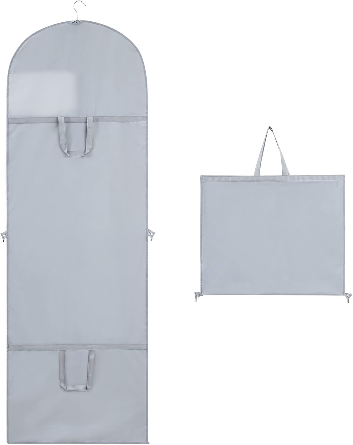 Lange Kleiderhülle – 1-teilig – Grau – Verdicktes Peva – Staub- Und Feuchtigkeitsabweisend – Braut/brautjungfer – 60 X 180 Cm