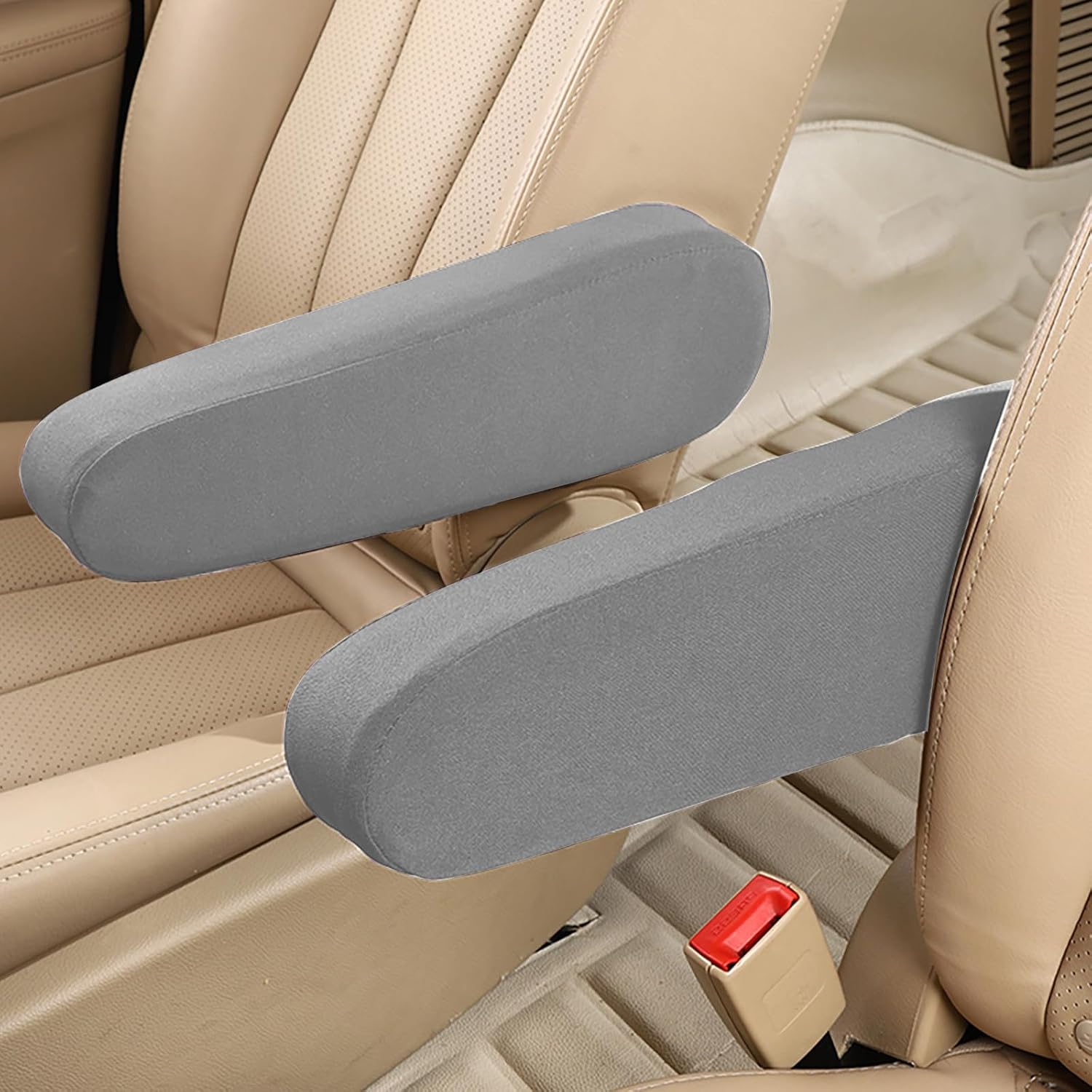 Auto-armlehnenbezug - 2-teilig - Polyester - Vordersitzschutz - Universal - Schwarz/grau/kaffee