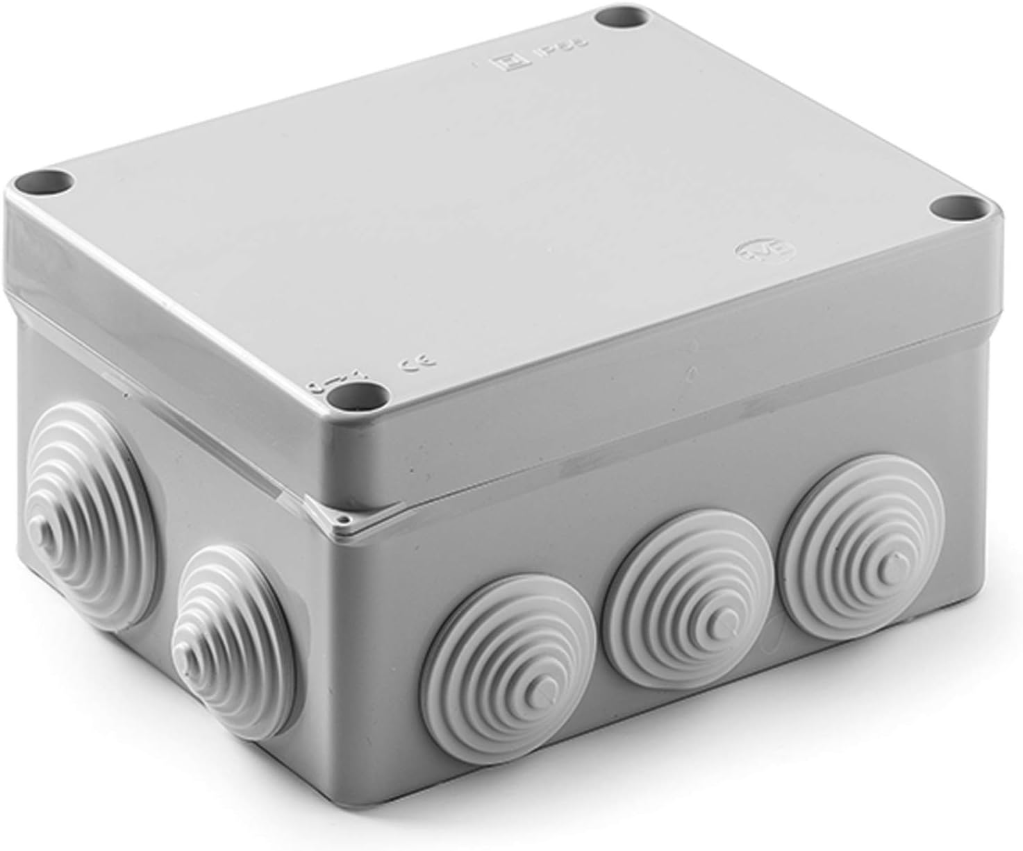 Ip55-wasserdichtes Gehäuse – 1 Stück – Grauer Thermoplast – Schutz Vor Wasser Und Staub – Für Den Außenbereich Und Industrielle Anwendungen – 160 X 135 X 83 Mm