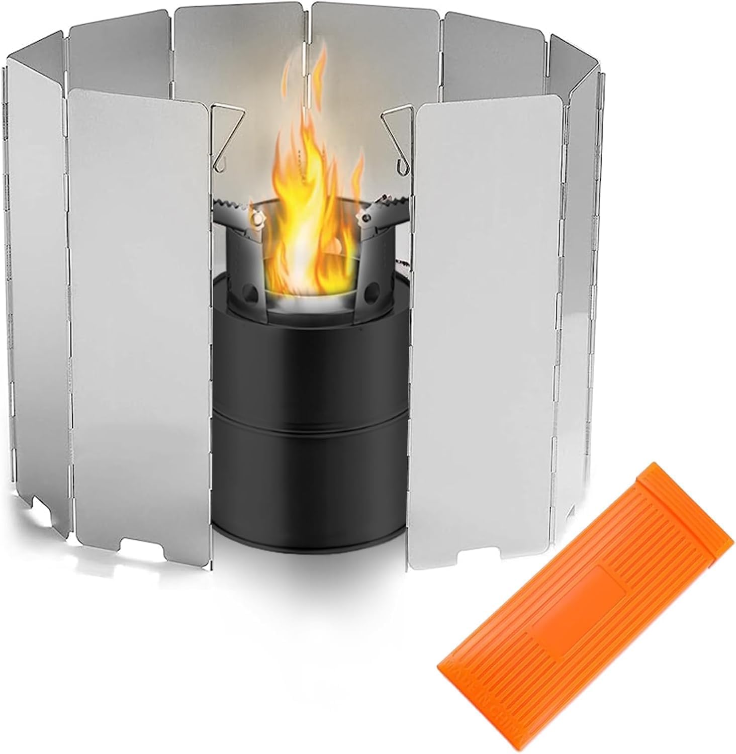 Windschutz Aus Aluminium Für Camping – 10 Paneele – Leichte Legierung – Effektiver Schutz – Wandern Und Outdoor-aktivitäten – 84 X 24 Cm