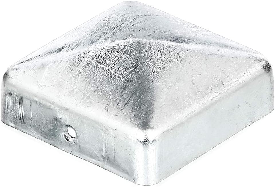 Pfostenkappe – 10er-pack – Verzinkter Stahl – Flacher Schutz – Für Holzpfosten Im Außenbereich – 70 X 70 Mm