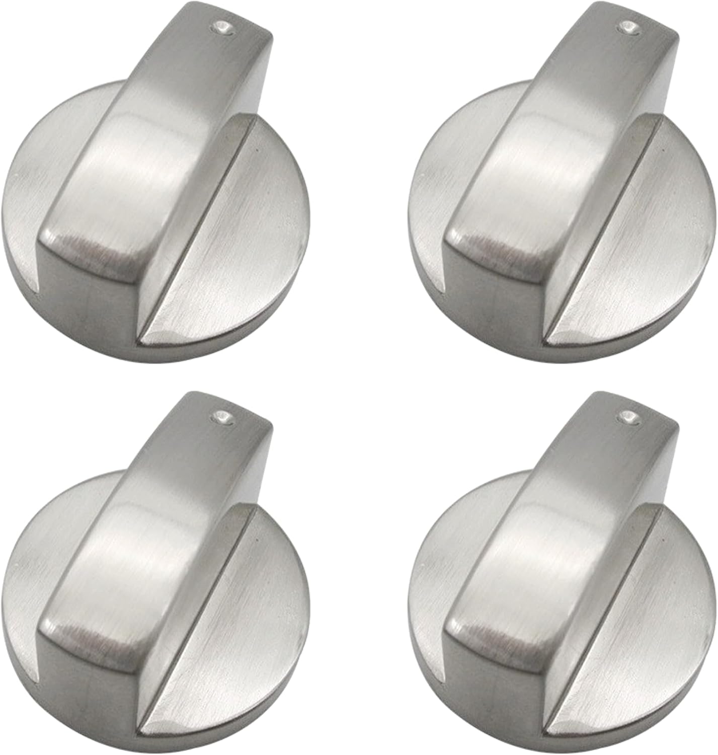 Set Mit 4 Silberfarbenen, 6 Mm Großen, Präzise Drehbaren Herdknöpfen Aus Zinklegierung Für Backofen Und Gasherd