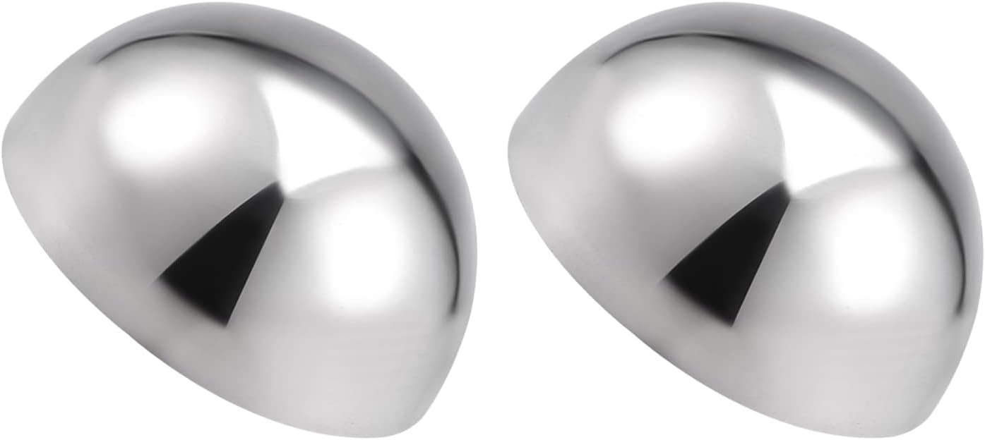 Halbkugeln Aus Edelstahl 304 – 2er-set – Poliertes Silber – Handlaufkappen – Garten, Haus, Büro – 32 Mm