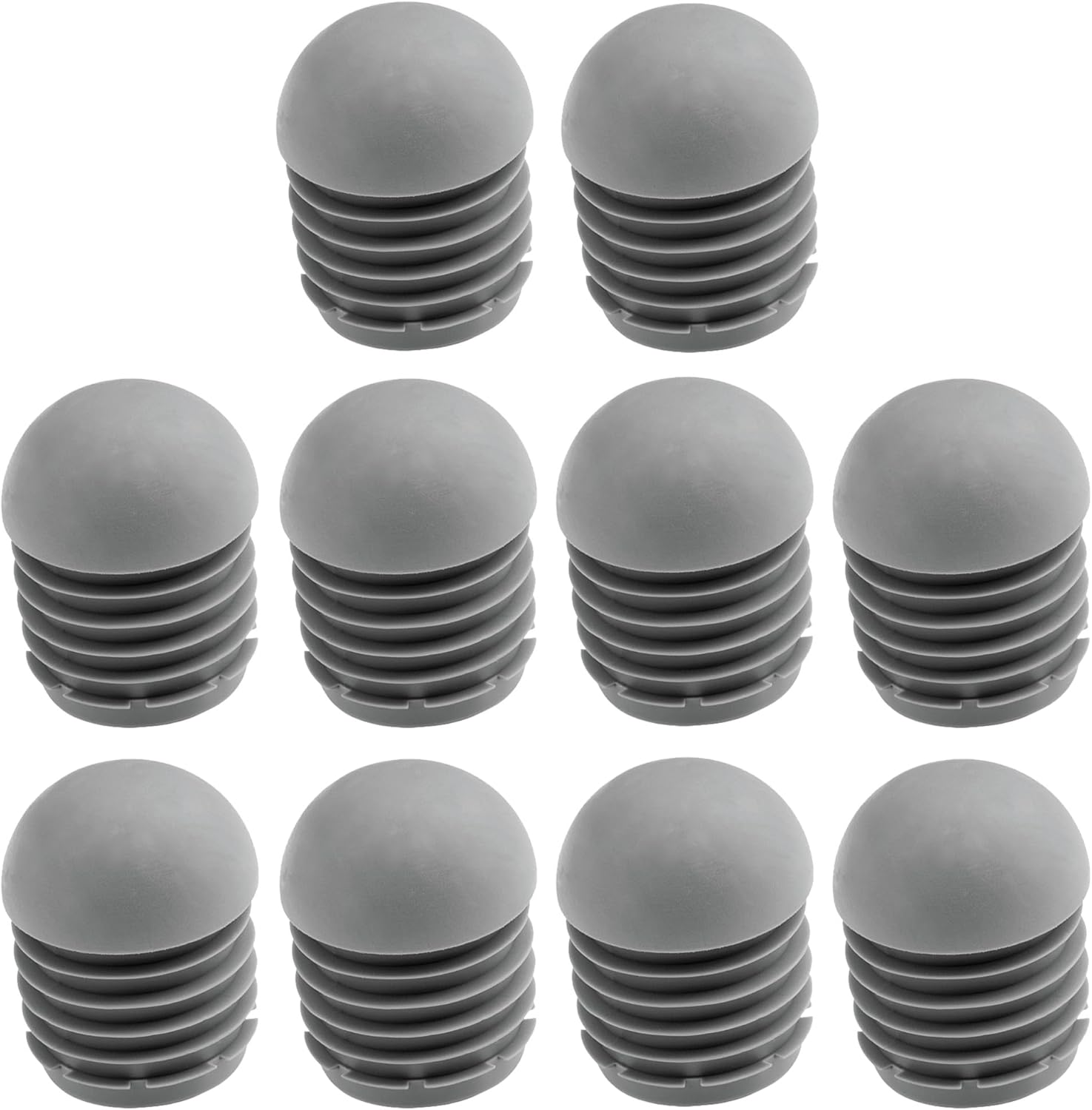 Stuhlbeinkappen – 10er-pack – Rutschfester, Grauer Kunststoff – Geräuschloser Bodenschutz – Für Den Innenbereich/haushalt/büro – 25 Mm Durchmesser