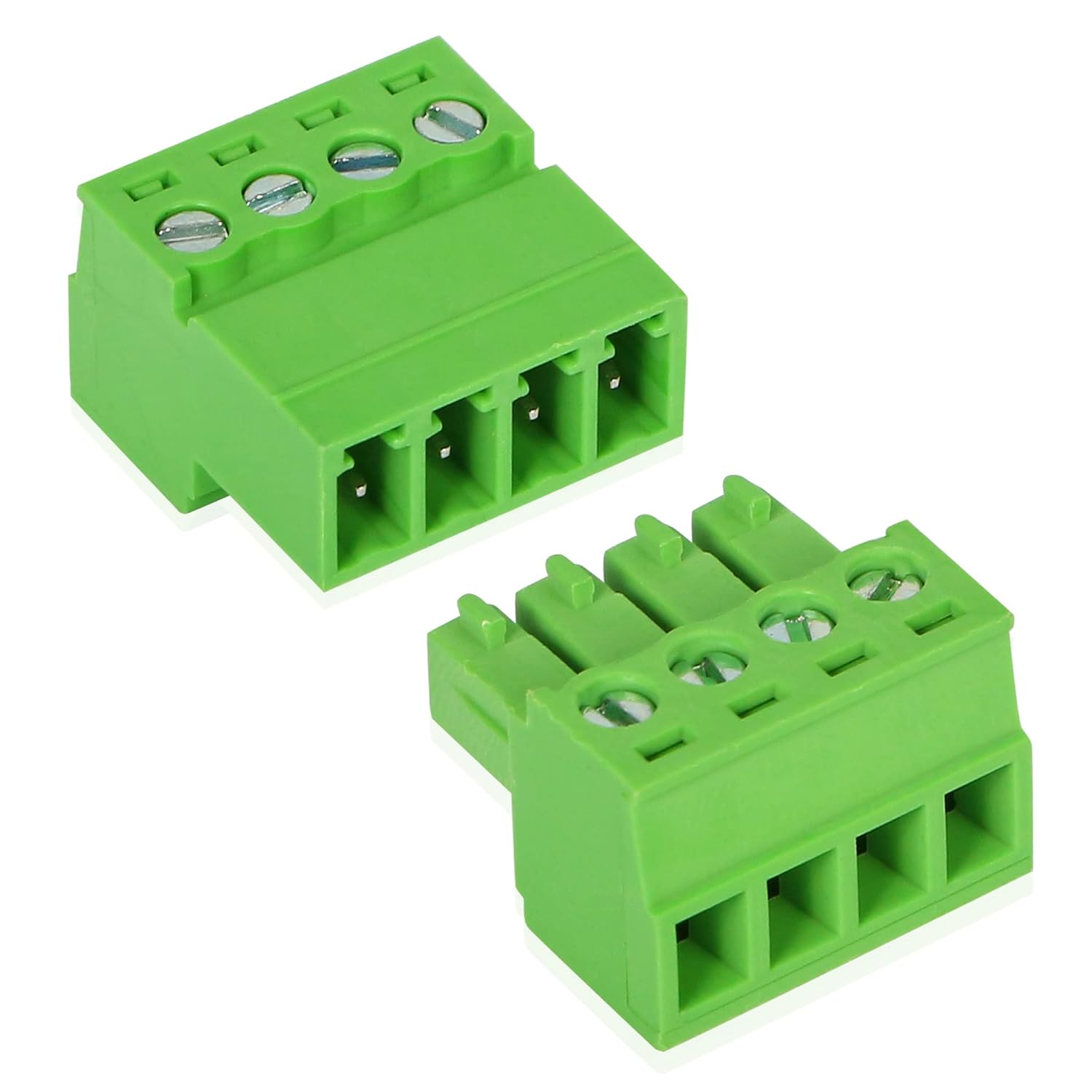 4-polige Schraubklemmen 3,81 Mm – 5er-pack – Pa66 Grün – 300 V 8 A – Für Leiterplatten Und Automatisierung