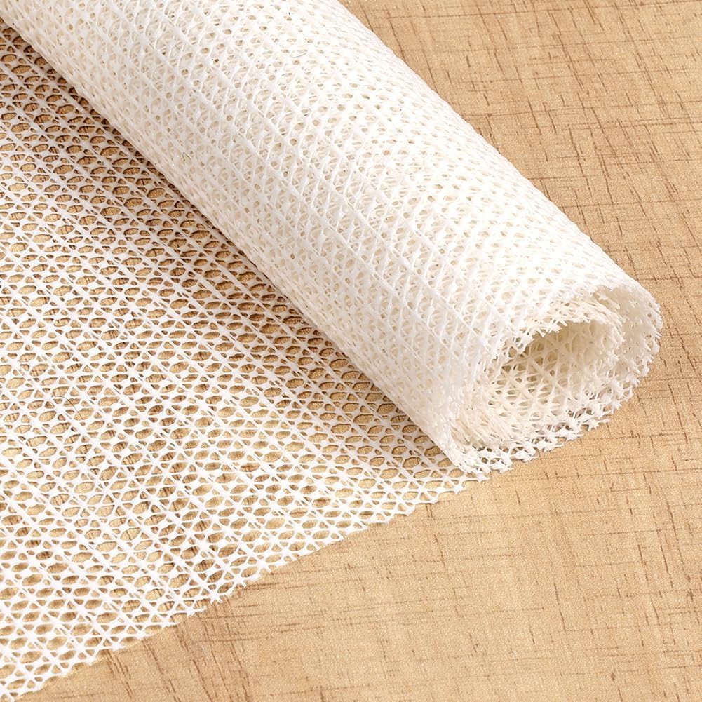 Rutschfeste Matte – 180 X 120 Cm – Cremeweißes Pvc – Boden- Und Möbelschutz – Wohnzimmer, Küche, Badezimmer