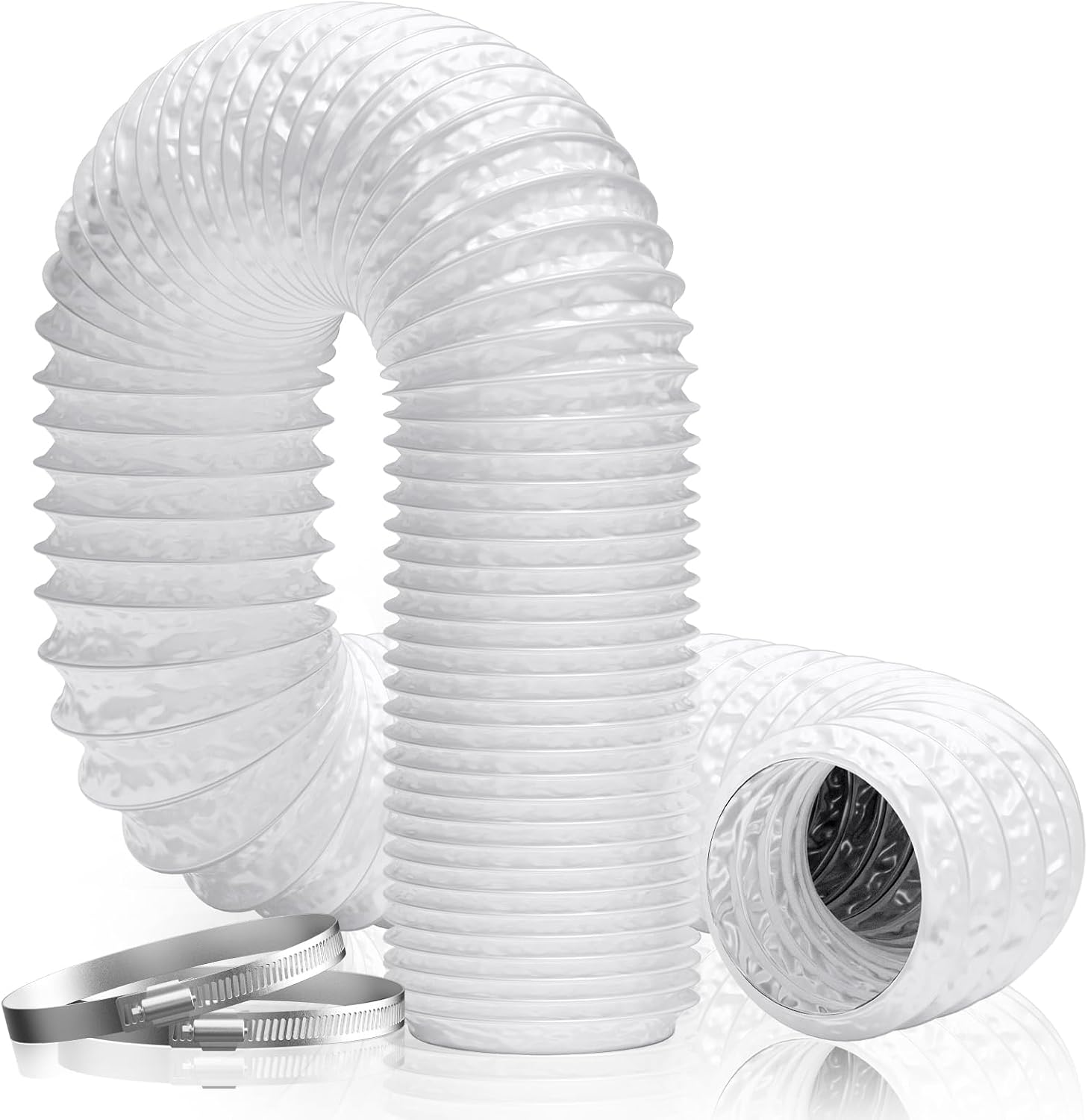 Flexibler Luftschlauch 150 Mm - 5 Meter - Pvc Aluminium - Wäschetrockner-belüftung
