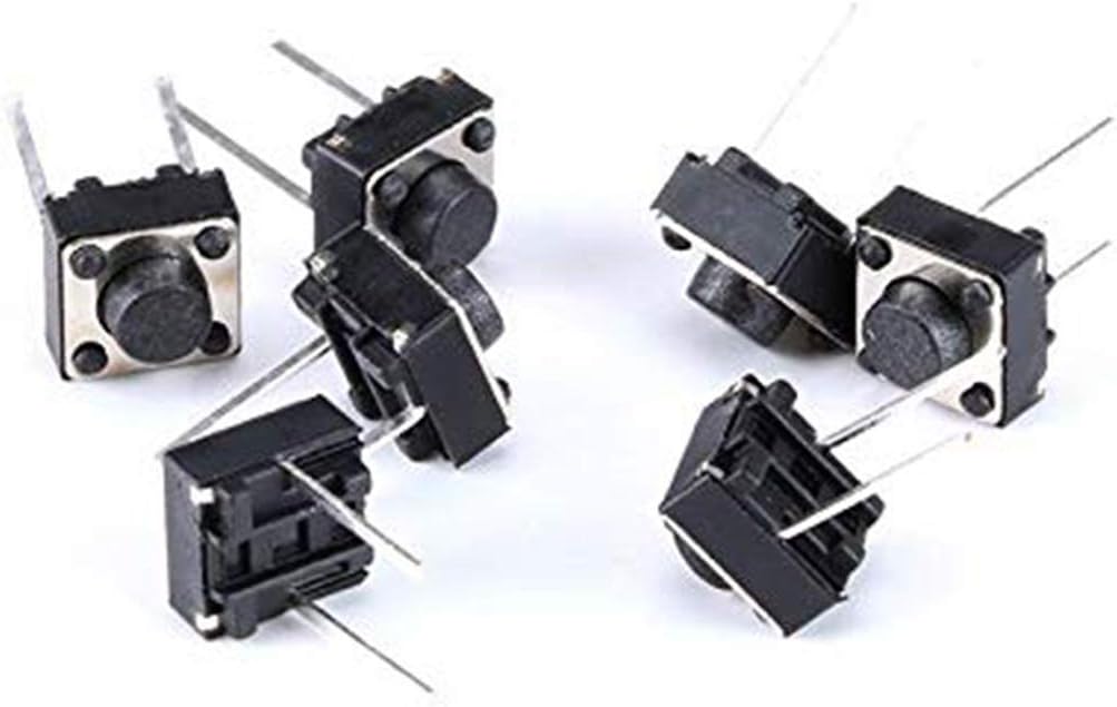 Taktiler Schalter – 100 Stück – Kunststoff Und Metall – 6x6x5mm – Für Elektronische Leiterplatten
