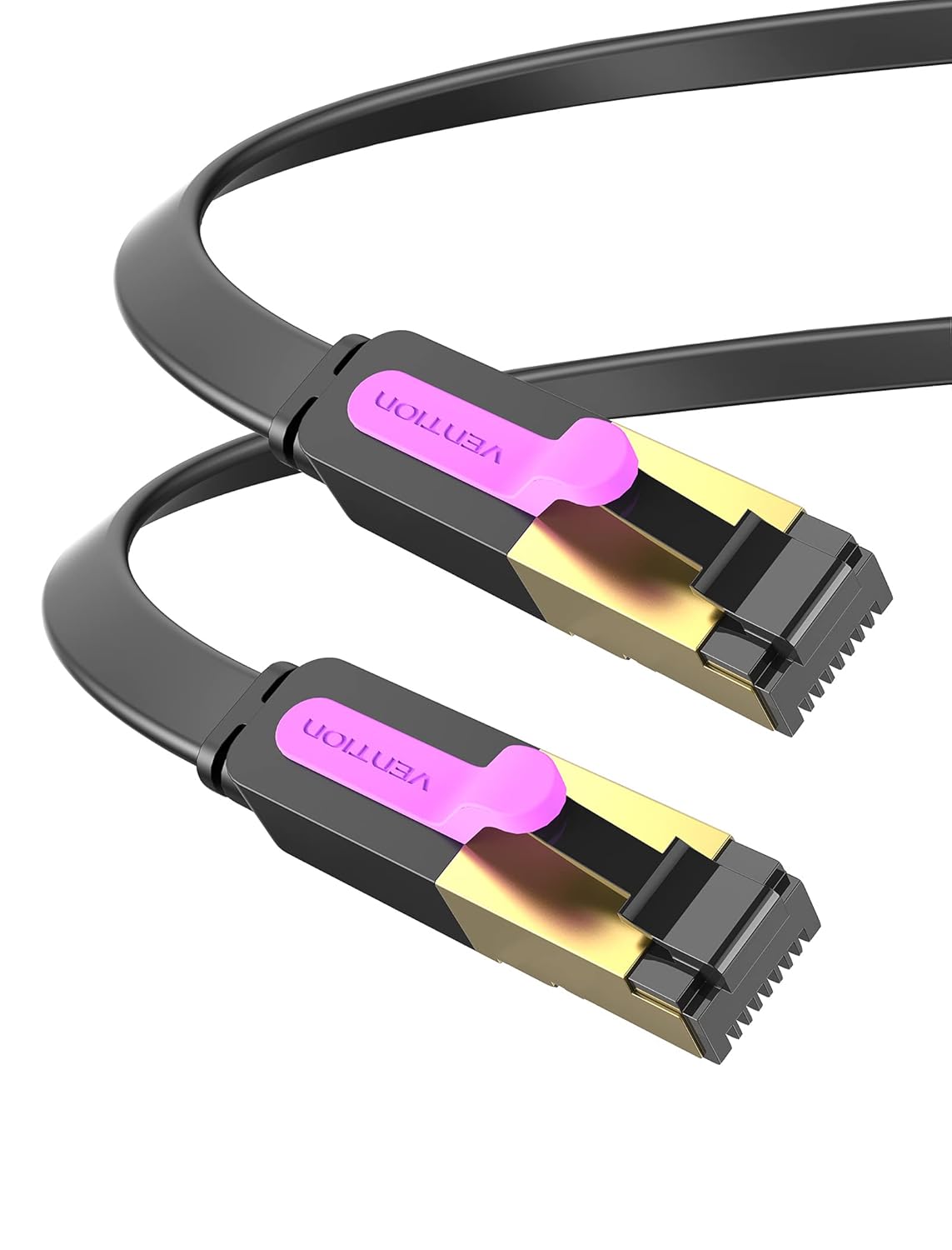 Ethernet-kabel Cat 7 – 2 M – Flach – 10 Gbit/s 600 Mhz – Stp-fähig – Pc, Ps5, Xbox, Router