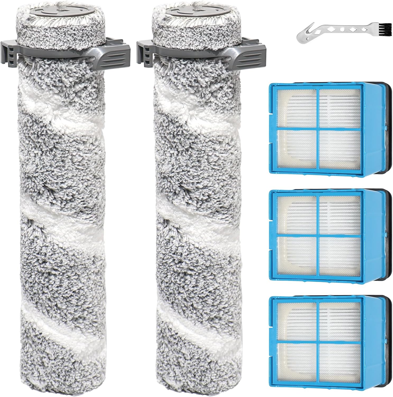 Rotierende Bürste – 2 Stück – Mikrofaser – Für Bissell Crosswave Omniforce Edge – Nass- Und Trockensaugen