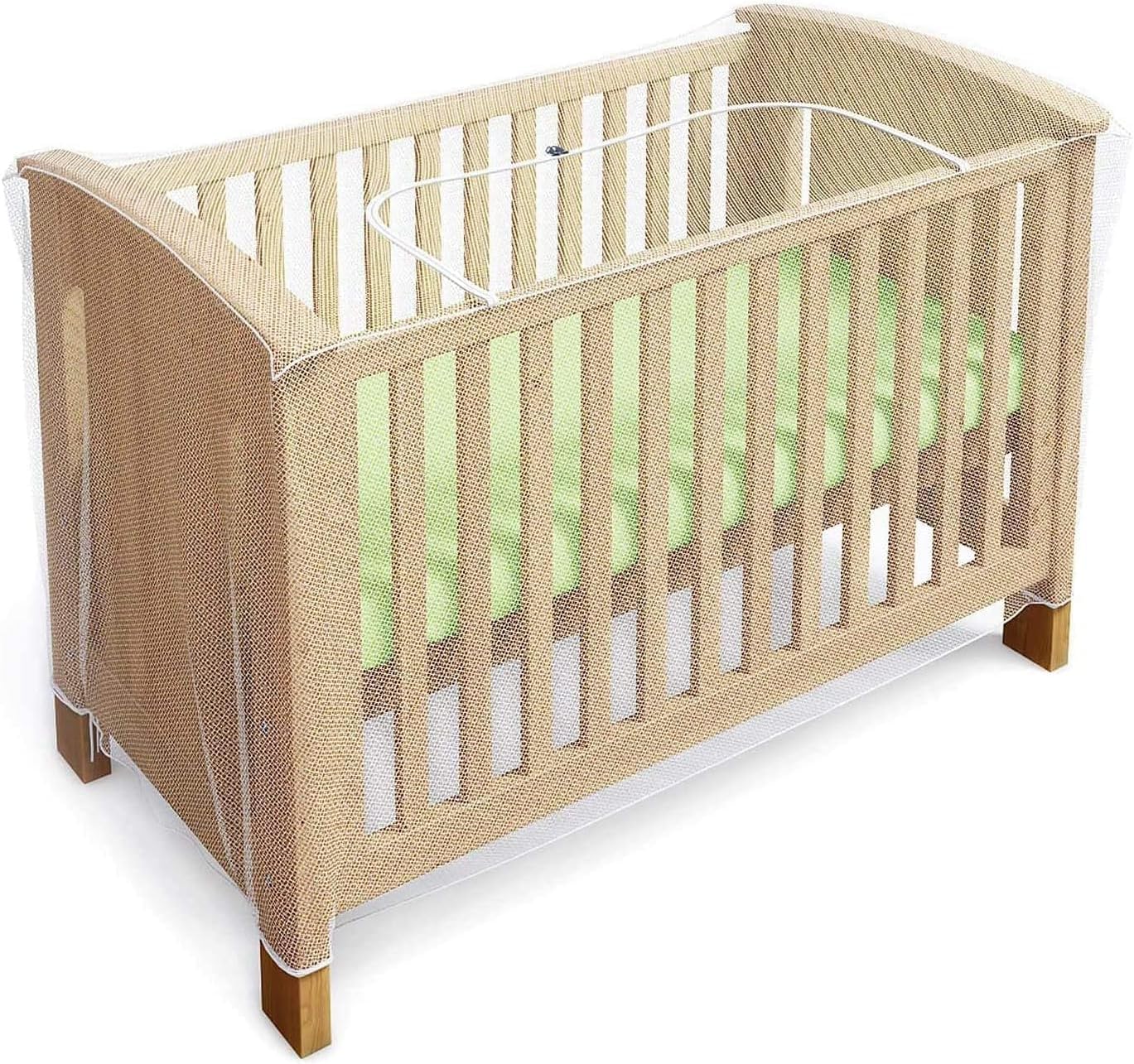 Moskitonetz Für Babybetten – 1 Stück – Feinmaschig – Doppelreißverschluss – Für Babybetten Und Reisebetten – 150 X 85 X 75 Cm