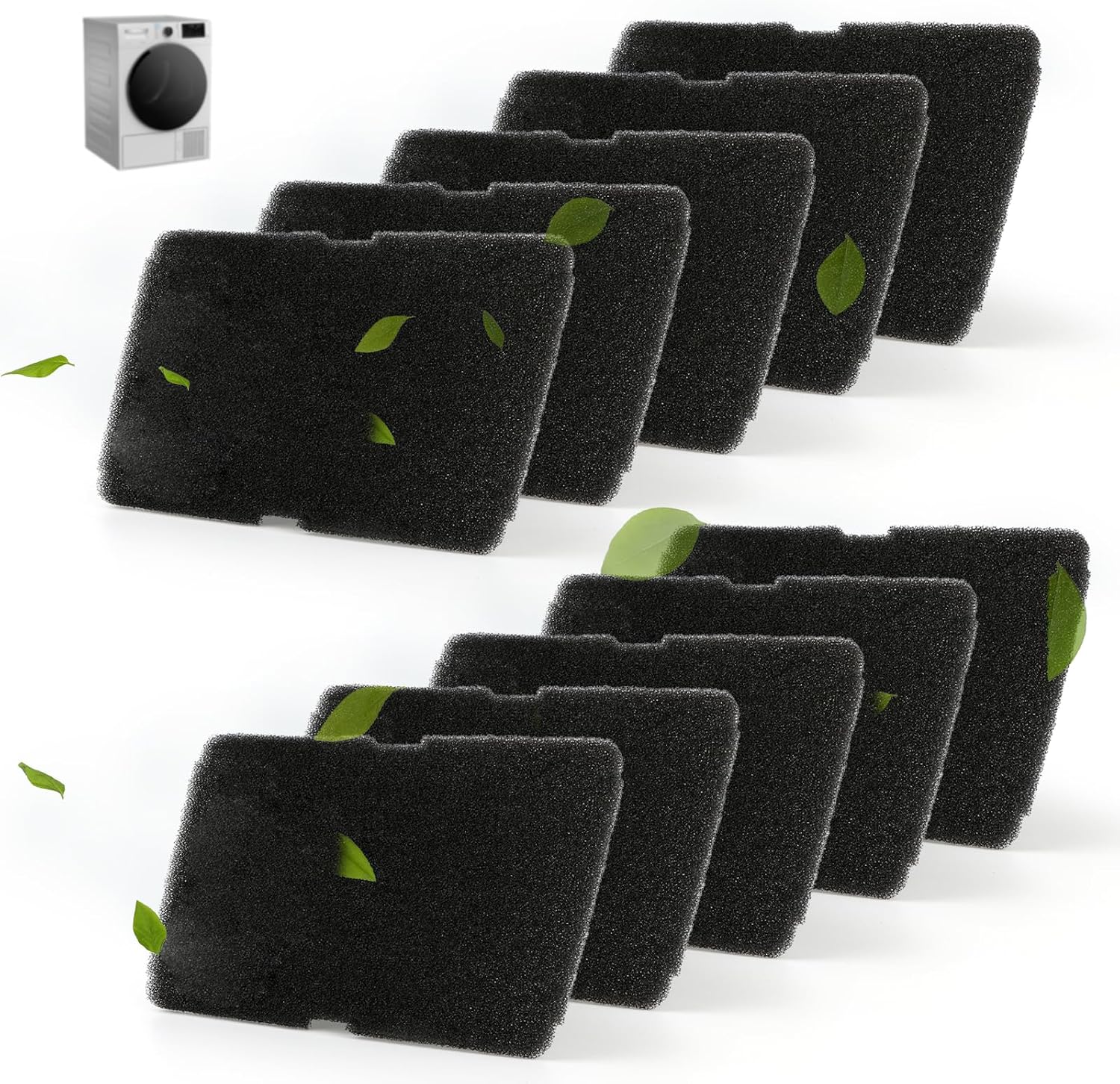 Schwammfilter – 10er-pack – Baumwolle – Für Beko Grundig Wäschetrockner – Fusselabweisend – 240 X 155 X 10 Mm