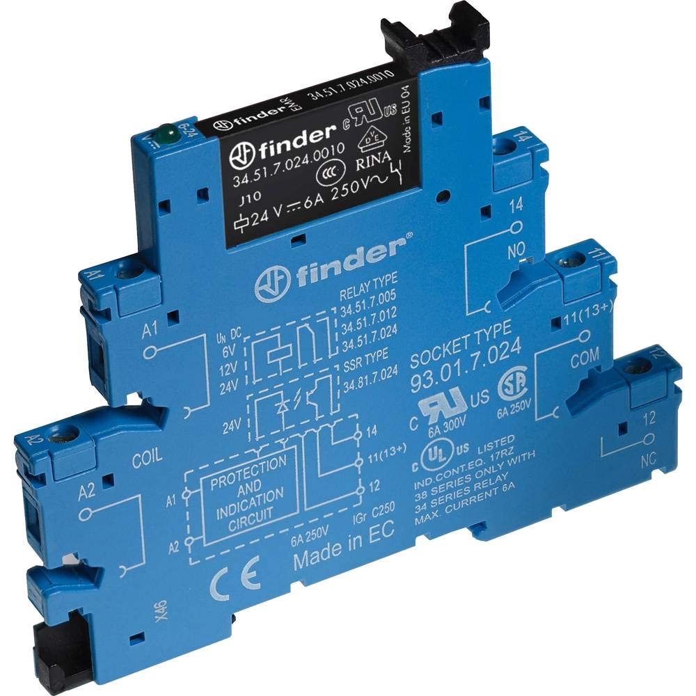 Relaisblock – 1 Stück – 24 V Ac/dc – 6 A – 1 Umschalter – Breite 6,2 Mm