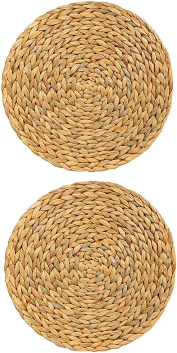 Gewebter Untersetzer 50 X 50 X 0,5 Cm (20 X 20 X 0,20 Zoll) Aus Wärmeisolierendem Stroh Für Teekanne, Topf Oder Pfanne – Tischdekoration Für Zuhause – 2er-set