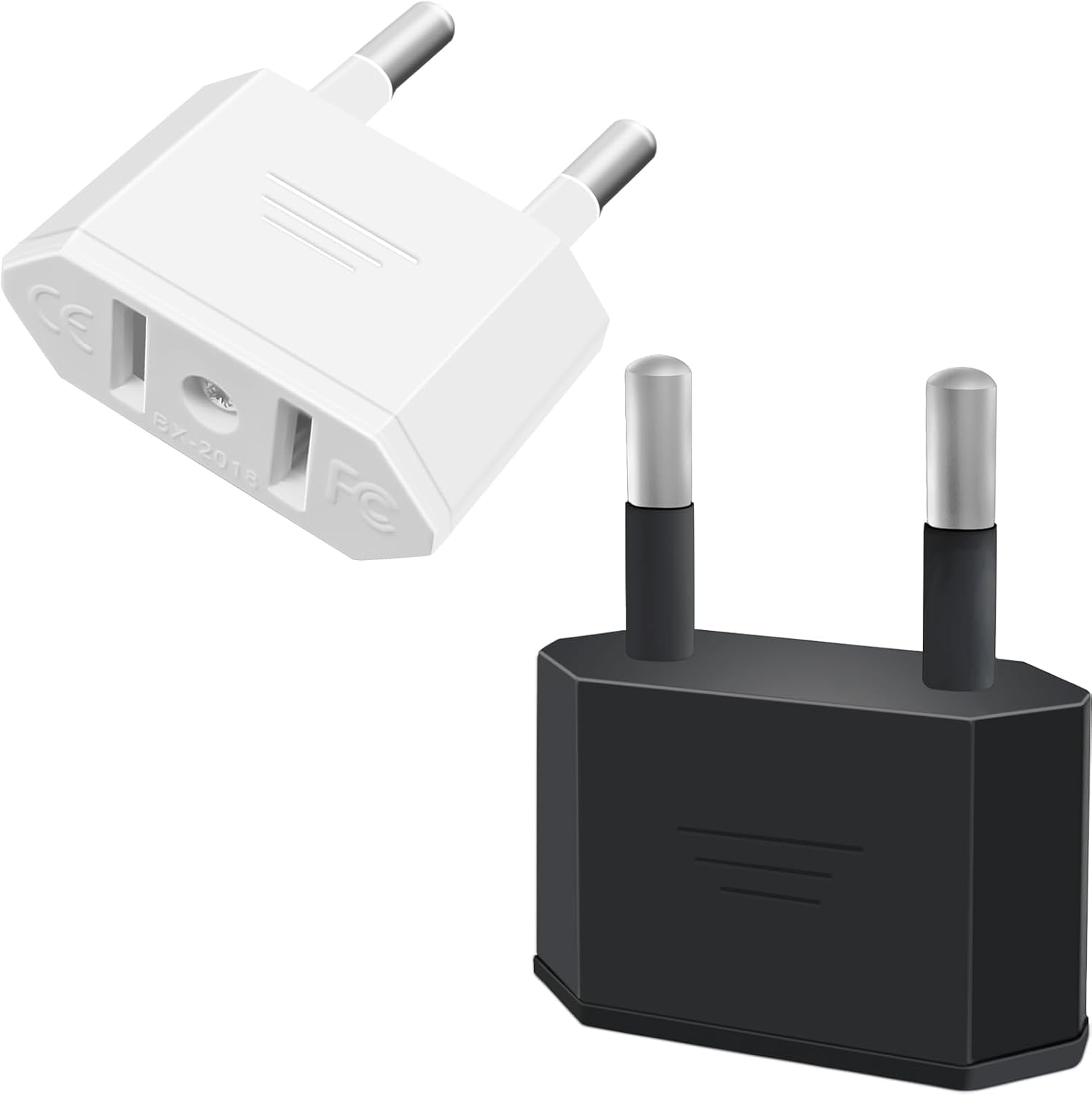 2 Us-zu-eu-steckeradapter, Kompakt Für Reisen, Zuverlässige Umwandlung Von Us- Nach Frankreich/deutschland, Ideal Für Elektrische Geräte