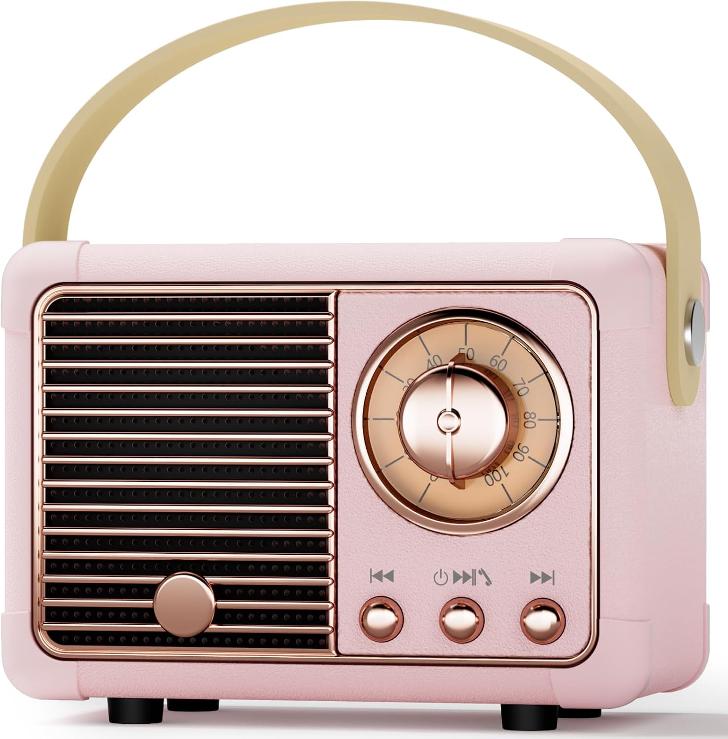 Tragbarer Bluetooth-lautsprecher – 1 Stück – Retro-kawaii-stil – 3-watt-stereo-sound – Ideal Für Schlafzimmer Und Büro – Rosa