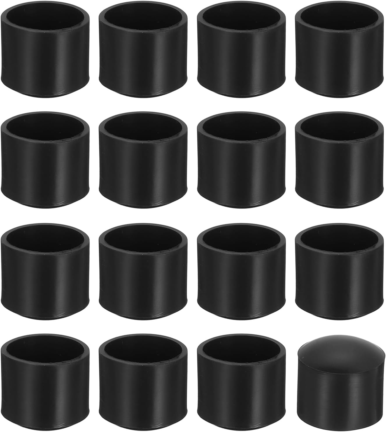 36 Stuhlbeinkappen – 36er-pack – Weiches, Schwarzes Pvc – Rutschfester Bodenschutz – Für Tische Und Stühle Im Innen- Und Außenbereich – 16 Mm Durchmesser