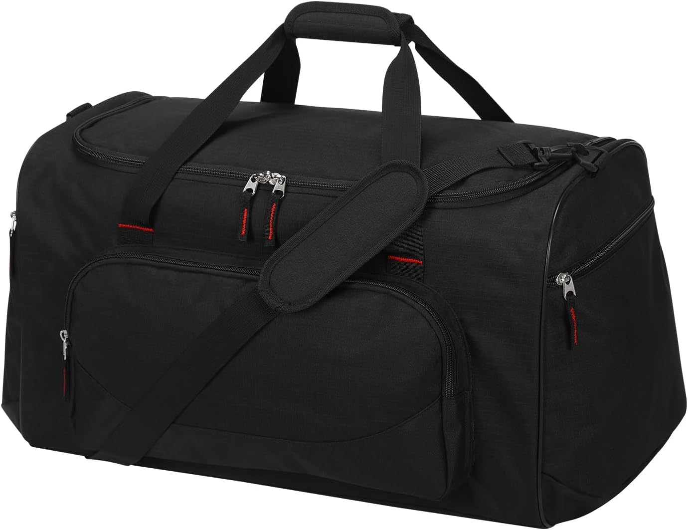 55-liter-sporttasche – 1 Stück – Strapazierfähiges Nylon – Großes Fassungsvermögen – Ideal Für Fitnessstudio, Reisen Und Wochenendausflüge – 56 X 32 X 32 Cm, Schwarz