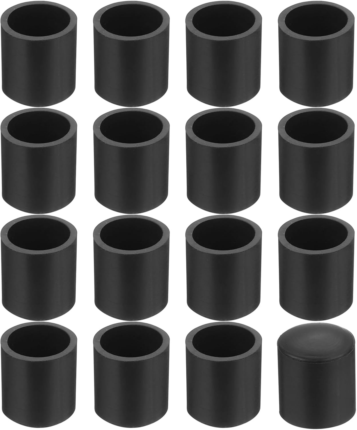 76 Stuhlbeinkappen – 76er-pack – Weiches, Schwarzes Pvc – Rutschfester Bodenschutz – Für Zuhause Und Büro – 12 Mm Durchmesser