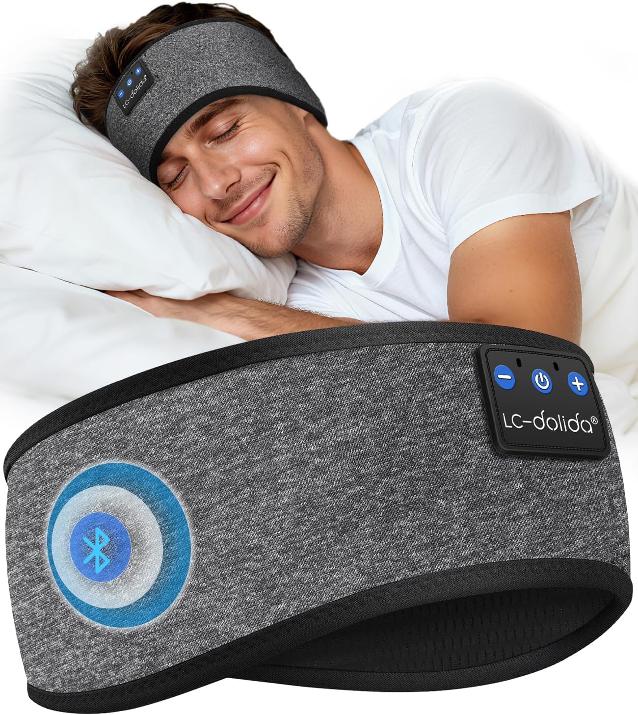 Bluetooth-stirnband – 1 Stück – Weiches Material – Integrierte Hd-kopfhörer – Ideal Für Schlaf, Sport Und Yoga – Schwarz