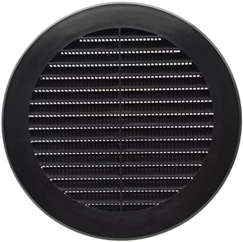 Lüftungsgitter – 1 Stück – Schwarzes Pvc – Insekten- Und Regenschutz – Rund – Für Lüftungsanlagen – Ø 125 Mm