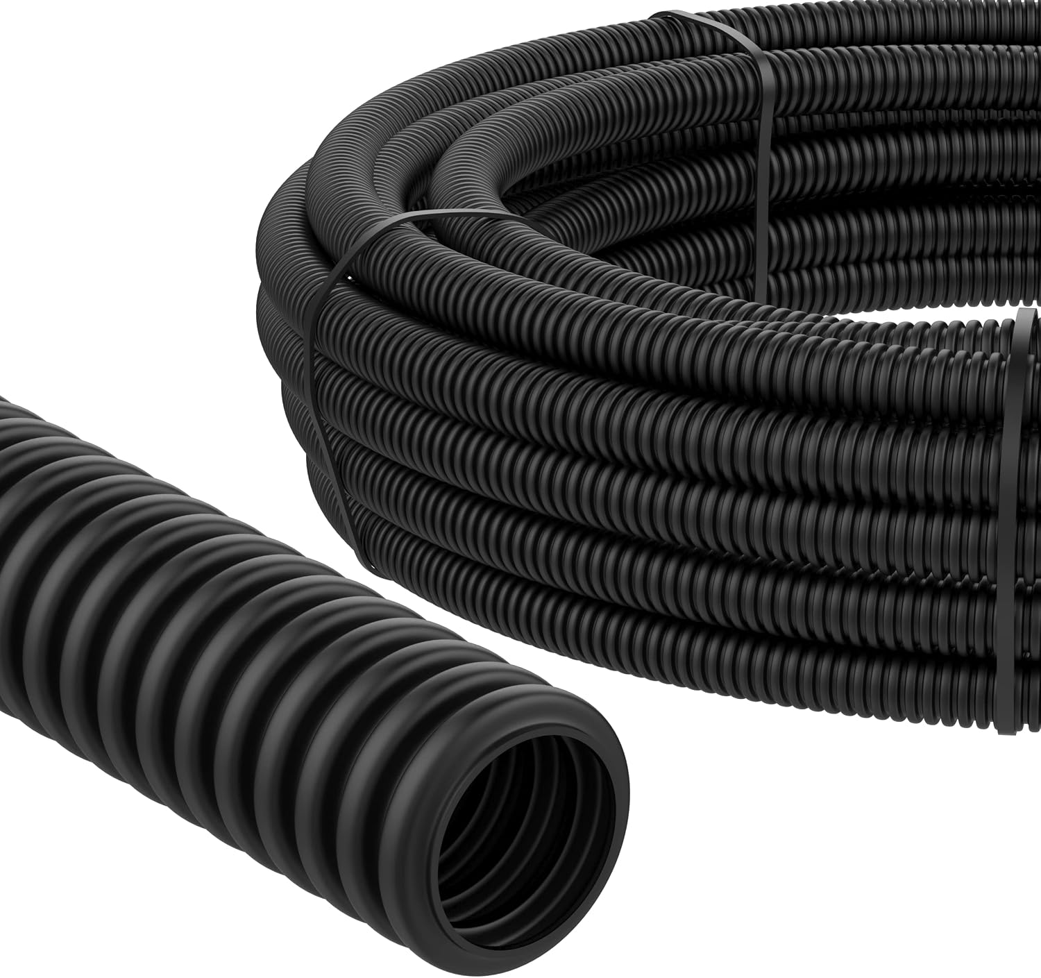 Konvektionsschlauch – 2 Meter – Polypropylen – Kabelschutz – Innen/außen/automobil – Schwarz Ø 22 Mm