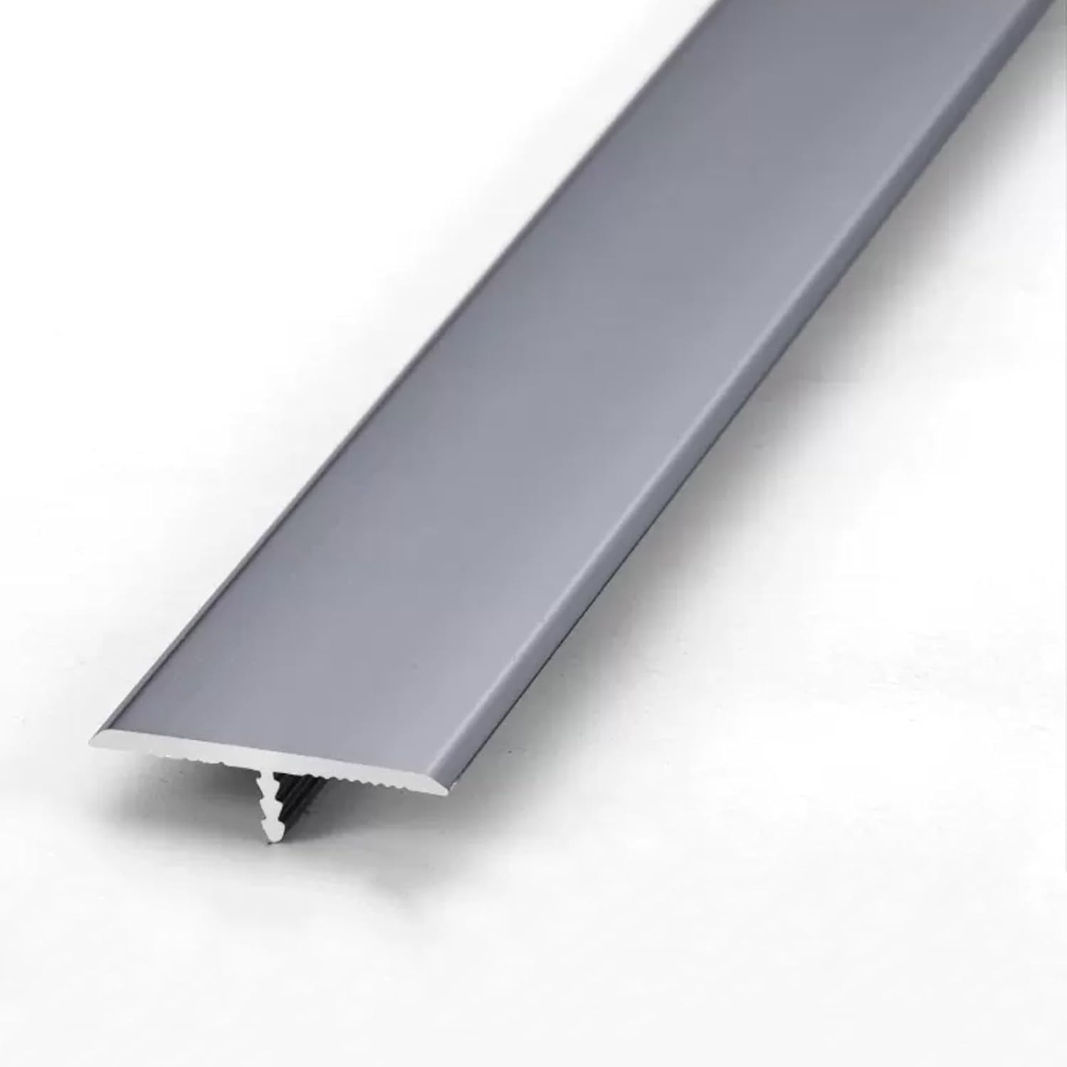 T-profil, Schwarz-weißes Flaches Übergangsprofil, Einfache Übergangsbefestigung, Kantenschutzleiste Für Teppich Und Bodenbeläge, 90 Cm Lange Schwelle Aus Eloxiertem Aluminium