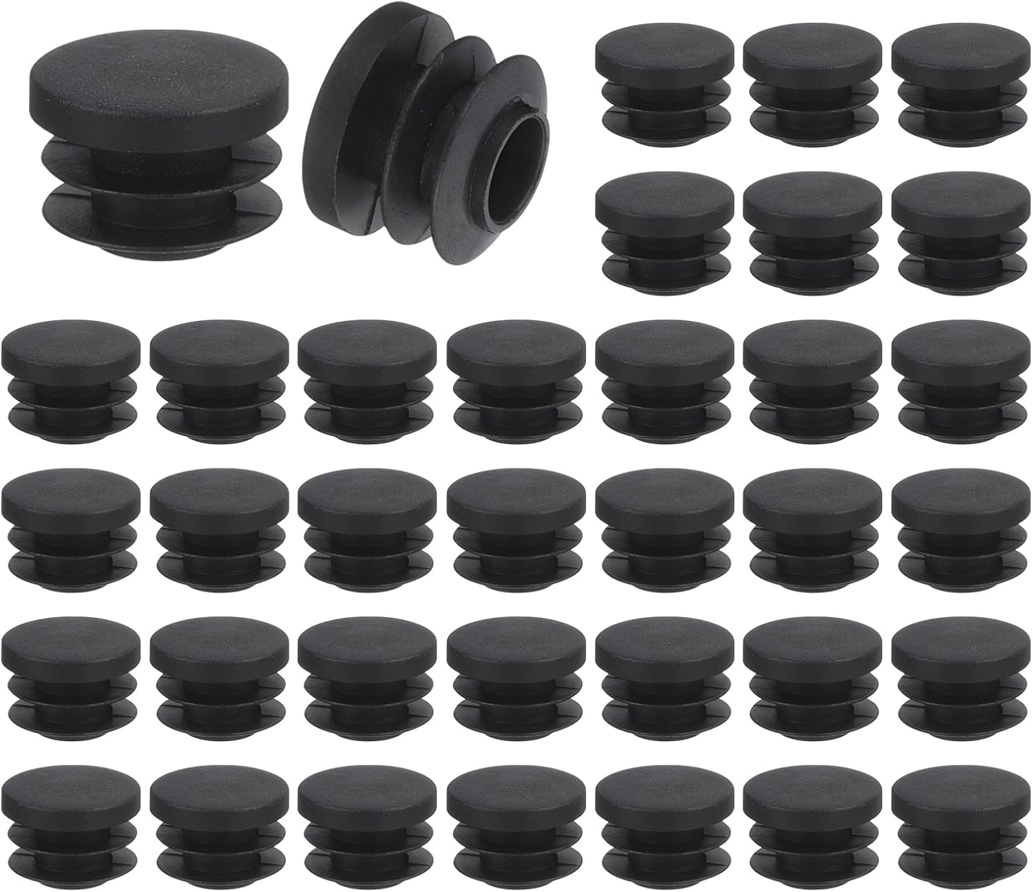 Möbelfüße – 36 Stück – Schwarzer Pe-kunststoff – Rutschfester Schutz, 19 Mm – Für Stühle, Tische, Sofas – Durchmesser 19 Mm
