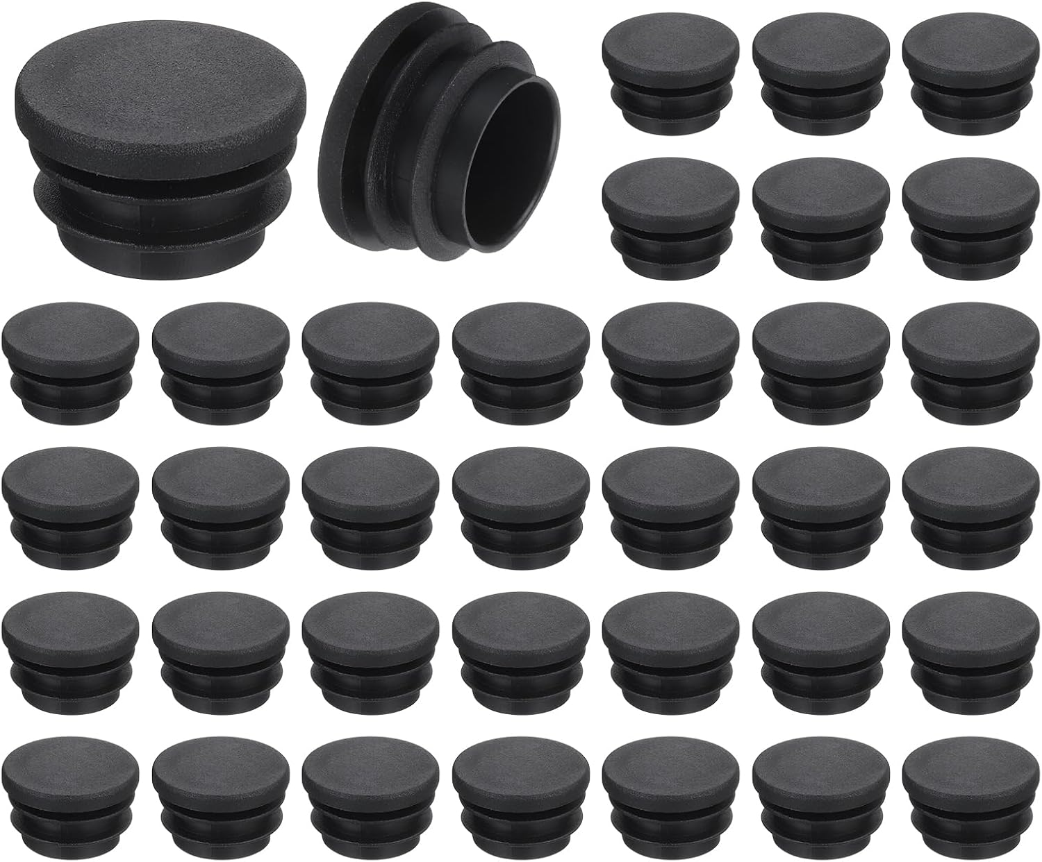 Beinkappen – 36 Stück – Schwarzer Pe-kunststoff – Rutschfester Schutz, 30 Mm – Für Stühle, Tische, Sofas – 30 Mm Außendurchmesser