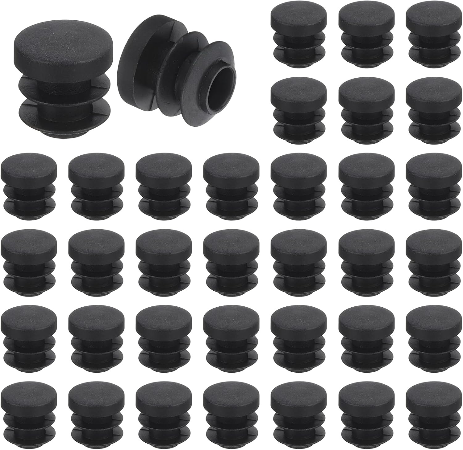Möbelfüße – 36 Stück – Schwarzer Pe-kunststoff – Rutschfester Schutz, 16 Mm – Für Stühle, Tische, Sofas – Durchmesser 16 Mm