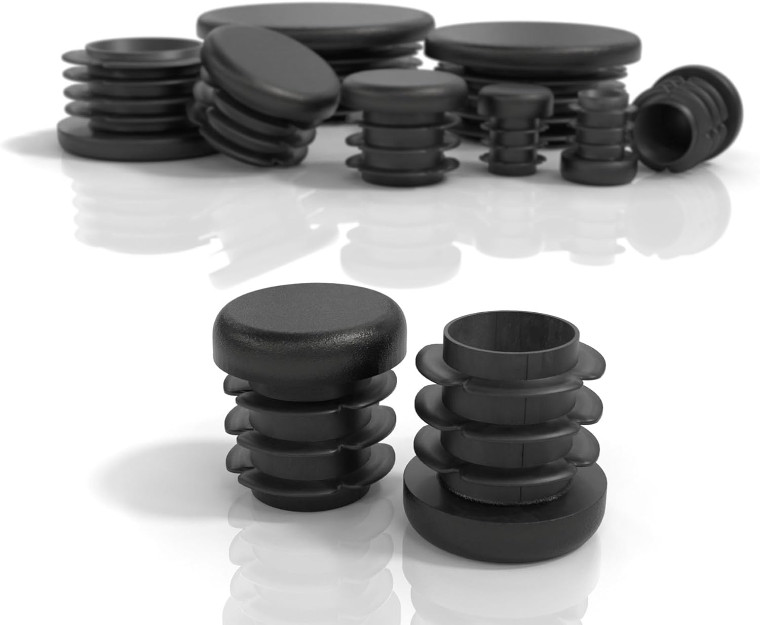 Runde, 21 Mm Große Lüftungsstopfen – 4er-pack – Schwarzes Polyethylen – Bodenschutz Und Geräuscharmer Betrieb – Für Stühle, Tische Und Regale – Durchmesser 21 Mm