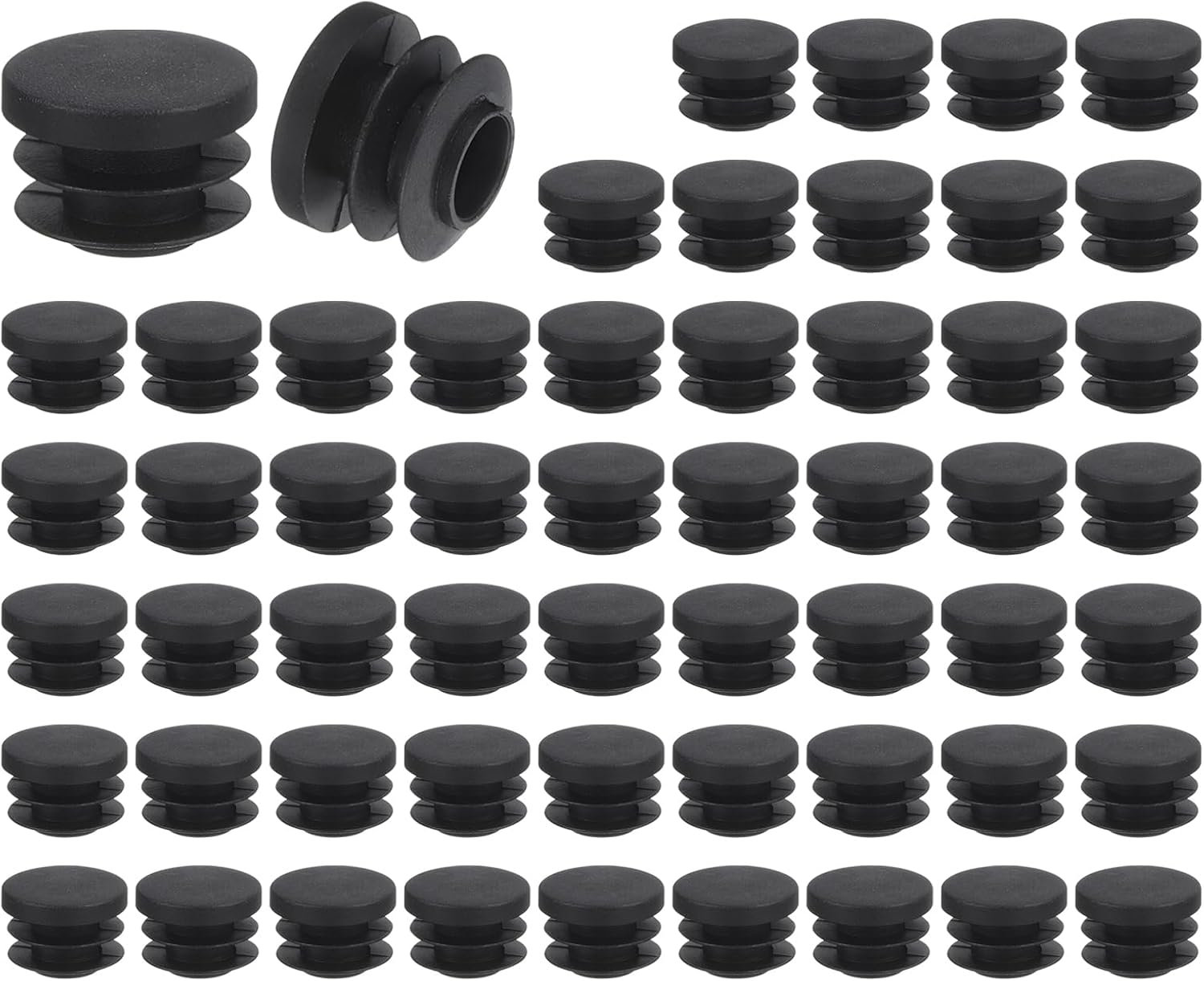 Beinkappen – 56 Stück – Schwarzer Pe-kunststoff – Rutschfester Schutz 20 Mm – Für Stühle, Tische, Sofas – Durchmesser 20 Mm