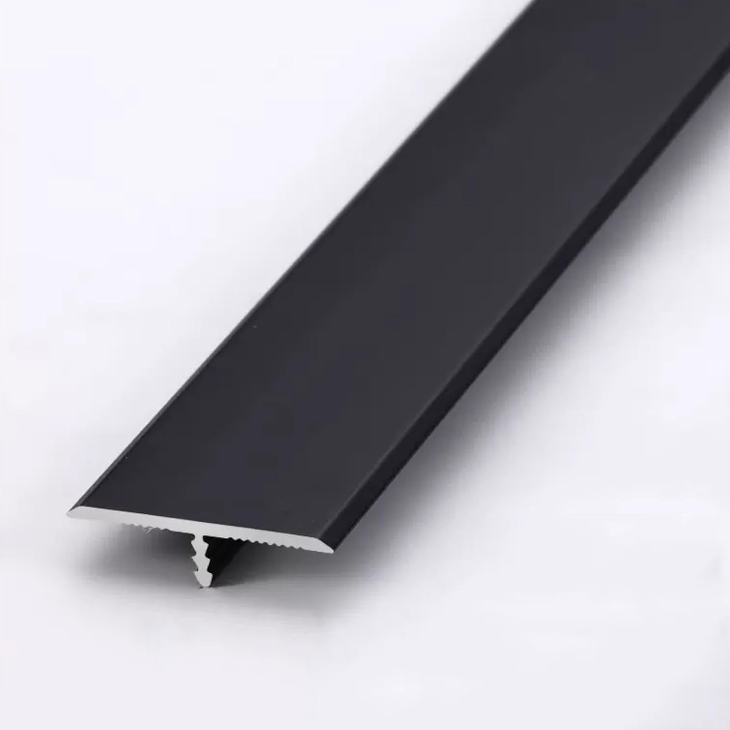 T-förmiges Übergangsprofil – 1-teilig – Eloxiertes Aluminium – Sicherer Bodenanschluss – Für Den Innen- Und Außenbereich – 90 Cm, Schwarz Oder Silber