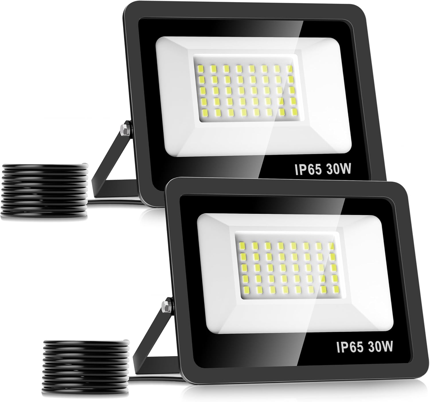 Led-außenstrahler – 2er-pack – Aluminium, Schutzart Ip65 – Leistungsstarke 3000 Lm – Ideal Für Garten, Garage Und Terrasse – Kaltweiß (6500 K)