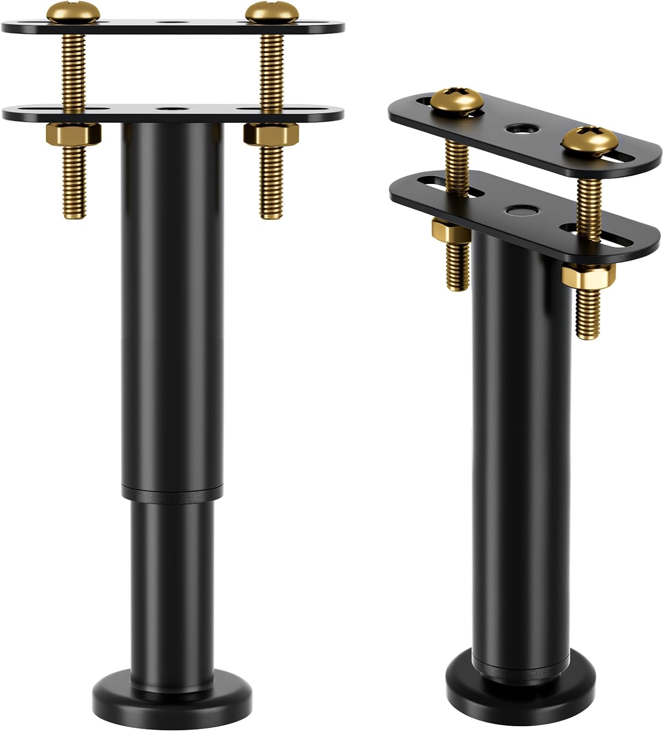 Verstellbare Bettfüße – 2er-set – Verzinkter Stahl – Höhenverstellbar Von 18 Bis 32 Cm – Mittelverstärkung Für Lattenrost Und Rahmen – 6 Cm Rutschfeste Unterseite