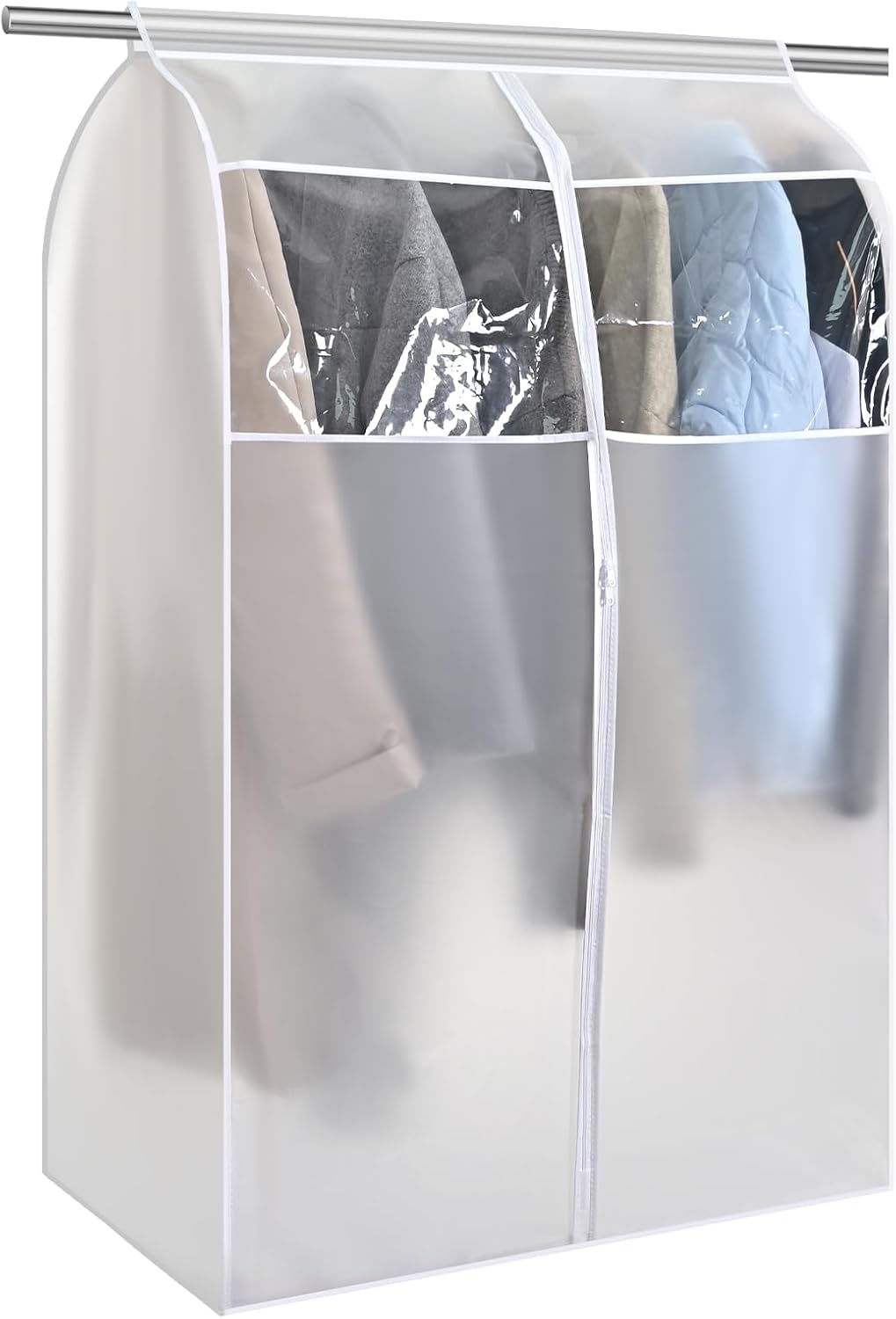 Kleideraufbewahrungsbeutel – 1 Stück – Transparentes Peva – Doppelreißverschluss – Staub- Und Feuchtigkeitsschutz – Für Kleiderschrank Und Reisen – 80 X 60 X 90 Cm
