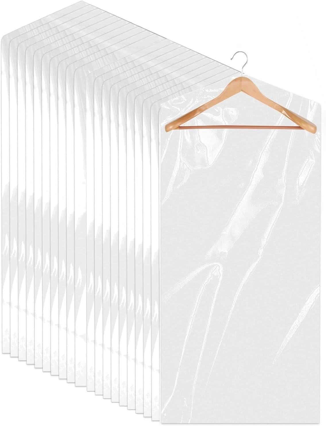 Kleidersäcke – 30 Stück – Transparenter Kunststoff – Staubschutz – Für Kleiderschränke – 60 X 120 Cm